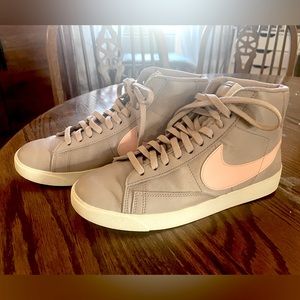 Nike Grey and Pink High Tops